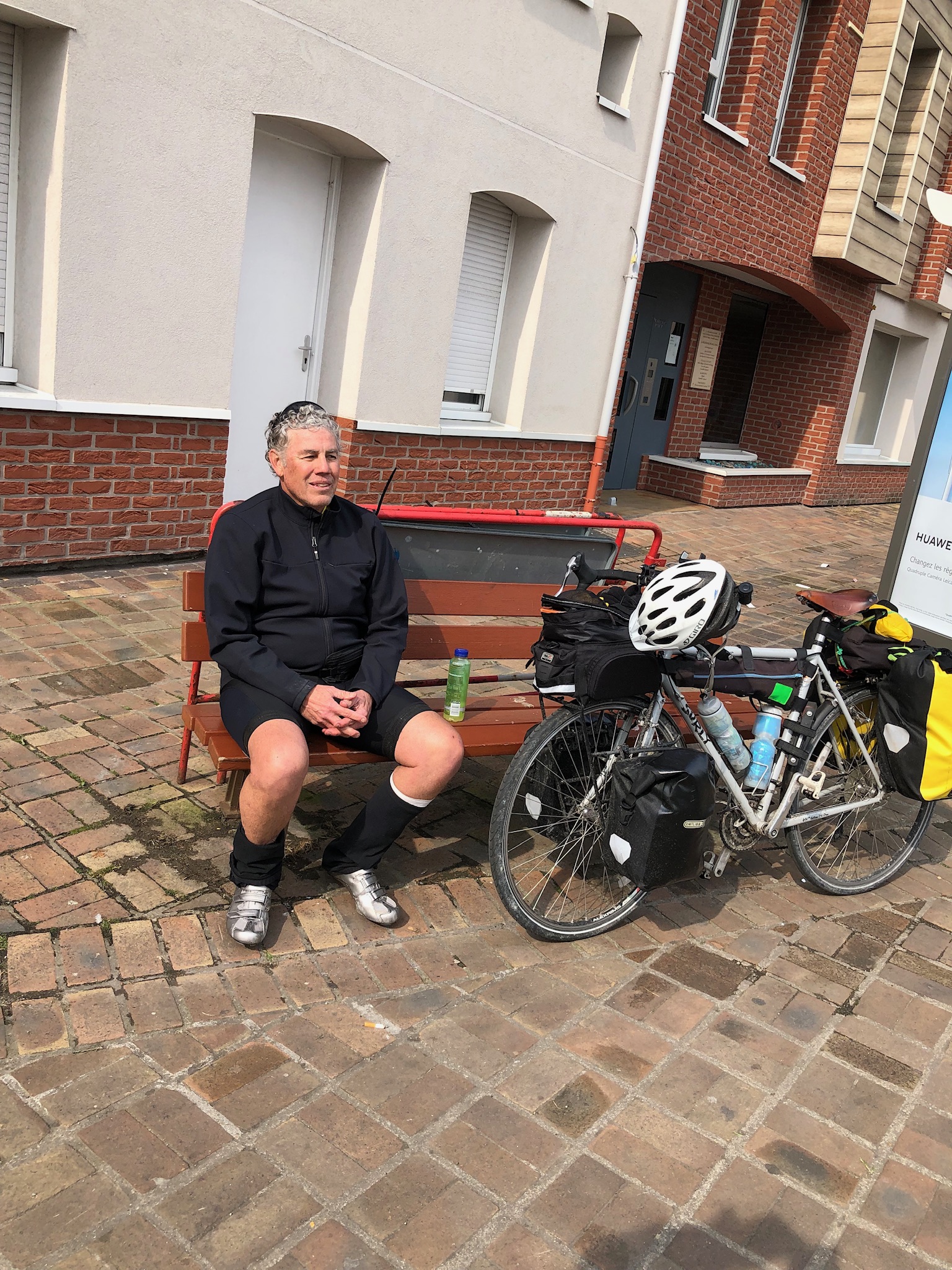 Cold and wet but I made it to Dieppe and warm place to stay 2 nights!
